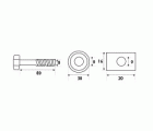 BL TORNILLO CAMA TRN12 9x80mm BC