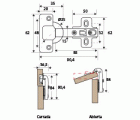 BL BISAGRA CAZOLETA 90º RINCONERA C/PISTON BC13 ZN