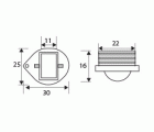 BL RUEDA EMBUTIR RUM01 22mm NE