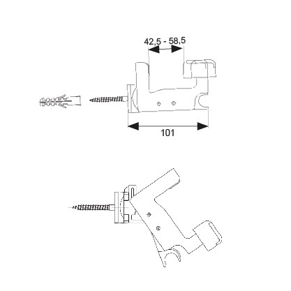 BL RETENEDOR VENTANA CLIP01 NE
