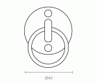 BL PLACA AMARRE REDONDA C/ANILLA AP09 40mm AISI316