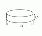 BL FERRITA DISCO IM34 12x2,5mm NE