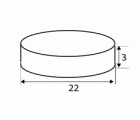 BL FERRITA DISCO IM34 22x3mm NE
