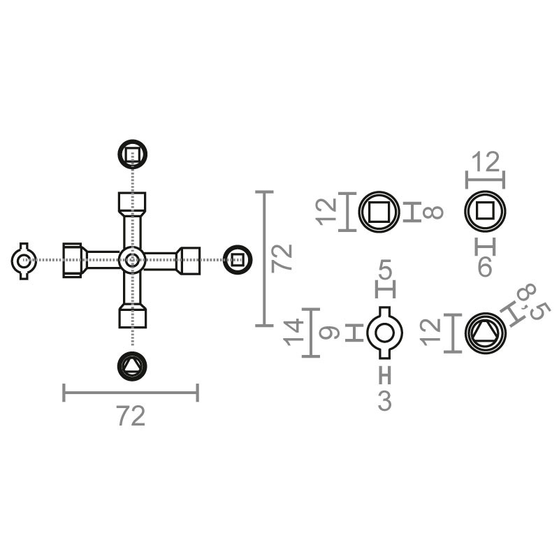 BL LLAVE MULTIPLE CONTADOR LLV04 NI