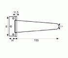BL BISAGRA FORMA T BS23 150mm NE