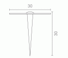 BL CLAVO 8 PICOS CL04 30x30mm NE