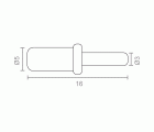 BL PORTAESTANTE CRISTAL PE04 3x16mm ZN