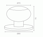 BL POMO PUERTA AROS PP01 70mm LP