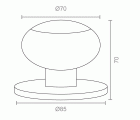 BL POMO PUERTA AROS PP01 70mm NS