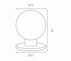 BL POMO PUERTA BOLA PP05 70mm IN