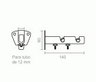BL SOPORTE EXT DOBLE Nº5 STA19 12mm ZN