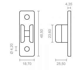 BL PINZA SUJECION MANIVELA TOLDO TLD07 NE
