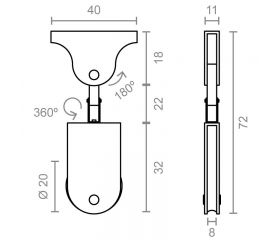 BL POLEA ORIENTABLE TOLDO TLD13 ZN