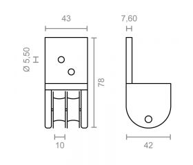 BL POLEA FRONTAL PERGOLA TLD19 NE