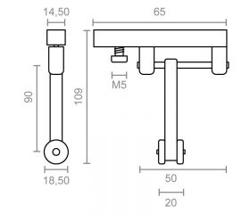 BL POLEA CORREDERA PERGOLA TLD21 90mm BL