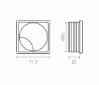 BL TAPON PASACABLES CUADRADO TPC02 70x22mm BL