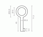 BL LLAVE CERRADURA MUEBLE CM21 42mm OR