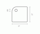BL CANTONERA ESTUCHE CTN02 27x27mm NI