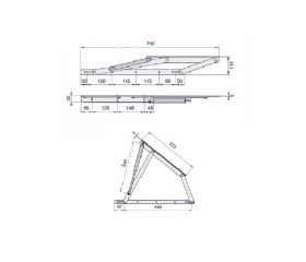 JGO BISAGRA CANAPE BCP04 710x115mm NE