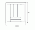 CUBERTERO CBT01 300/235x480mm GR