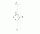 ZOCALO ALUMINIO ZCL01 144x4mts AL