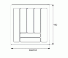 CUBERTERO CBT01 900/835x480mm GR