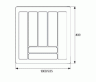 CUBERTERO CBT01 1000/935x480mm GR