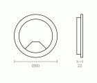 TAPON PASACABLES TPC01 80x22mm BL
