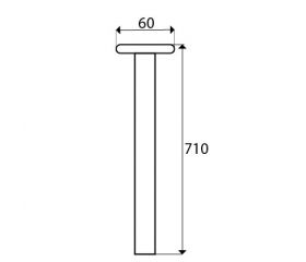 PATA MESA PT06 710x60mm BL