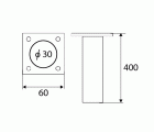 PATA ECO REDONDA PT23 400x30mm GR
