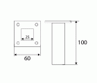 PATA ECO CUADRADA PT24 100x25mm BL