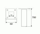 PATA ECO CUADRADA PT24 700x25mm NE