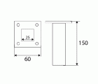 PATA ECO CUADRADA PT24 150x25mm NS