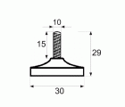 NIVELADOR PATA ECO NV09 M10x29mm CB