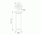 PATA MUEBLE REDONDA PT14 120-150mm AL