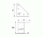 PATA MUEBLE CUADRADA PT15 100x40mm AL
