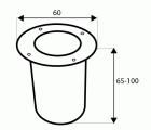 PATA MUEBLE REDONDA PT17 65-100mm NE