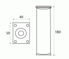 PATA MUEBLE REDONDA PT18 180x40mm AL