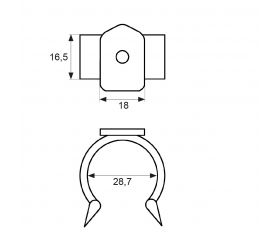 PINZA ZOCALO MADERA/ALUMINIO ZCL05 NE