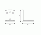 SOPORTE SOMIER SMR01 55x50mm ZN