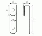 SOPORTE ESCALERA LITERA SMR06 71x20mm ZN