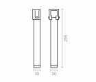 JGO 6 PATAS SOMIER PT30 250x30x30mm S/R NE