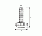 NIVELADOR POMO NV08 M6x27mm NE