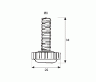 NIVELADOR POMO NV08 M8x38mm NE