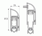 BURLETE BASCULANTE BLT10 625-825mm BR