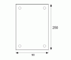 PLACA CIEGA PLP01 250x90mm LS