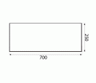 PLACA CIEGA PLP03 700x250mm IN