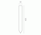 ESTACA DE MADERA EST01 400x30x30mm HY
