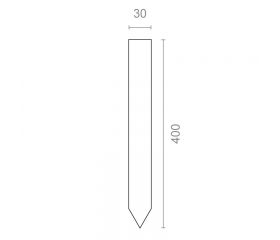 ESTACA DE MADERA EST01 400x30x30mm HY
