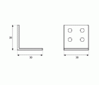 ANGULO REFUERZO AN04 30x30x30mm ZN